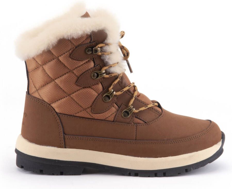 Warmbat Abbott Snowboots Vrouwen bruin crème geel