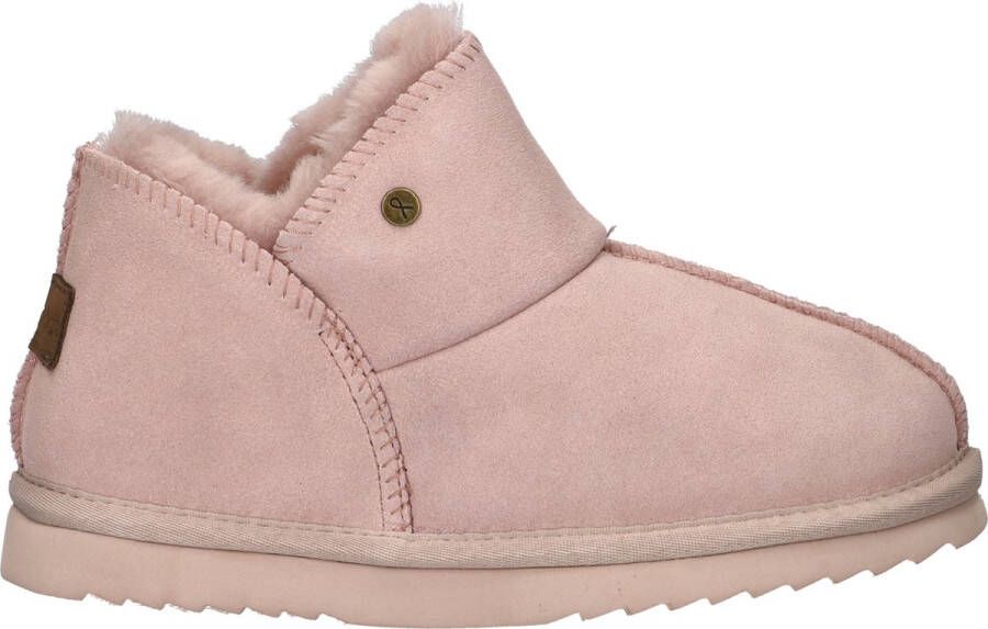 Warmbat Australia Willow gevoerde suède pantoffels lichtroze
