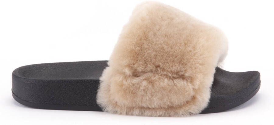 Warmbat Pantoffels Barlee BLE347026 Camel Zwart Bruin