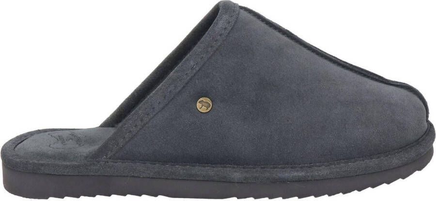 Warmbat Barron Suede Heren Pantoffels Dark grey