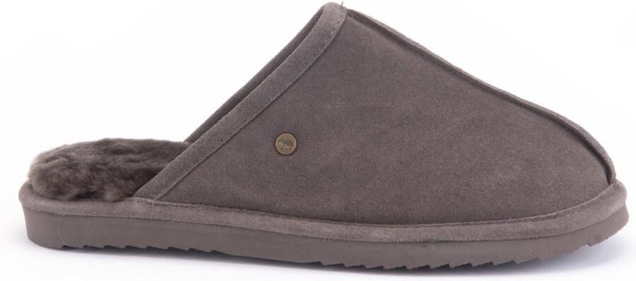 Warmbat Barron Suede Heren Pantoffels Pebble