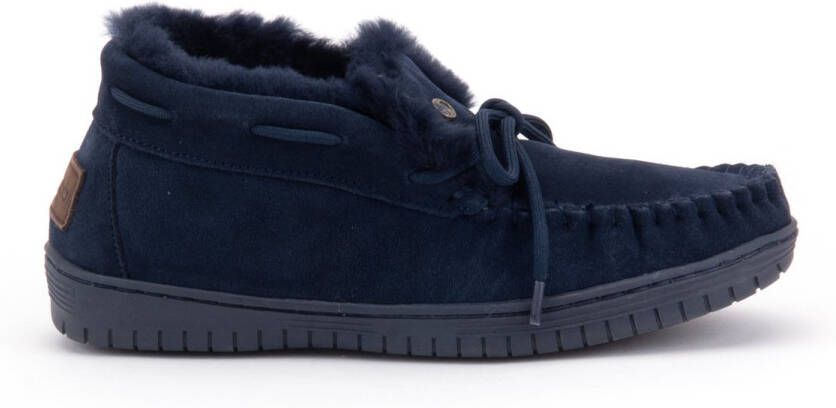 Warmbat Bunya Suede Dames Sloffen Donkerblauw