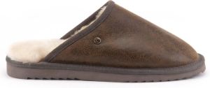 Warmbat Classic Leather Pantoffels Open donkerbruin