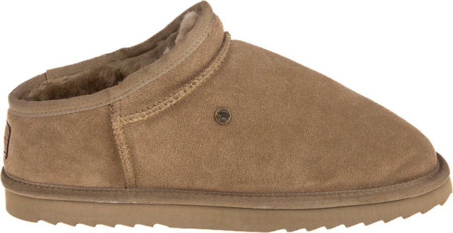 Warmbat Conner Men Suede Heren Sloffen Taupe Bruin