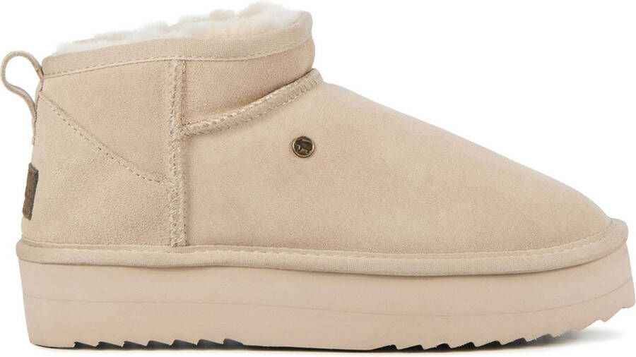 Warmbat Enkellaarsjes Vrouwen Durack plateau Beige