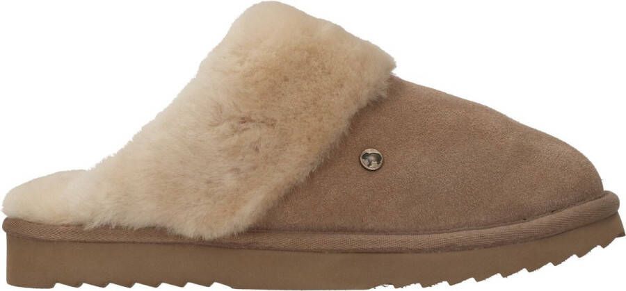 Warmbat Flurry Women Suede Dames Sloffen Cognac;Bruin