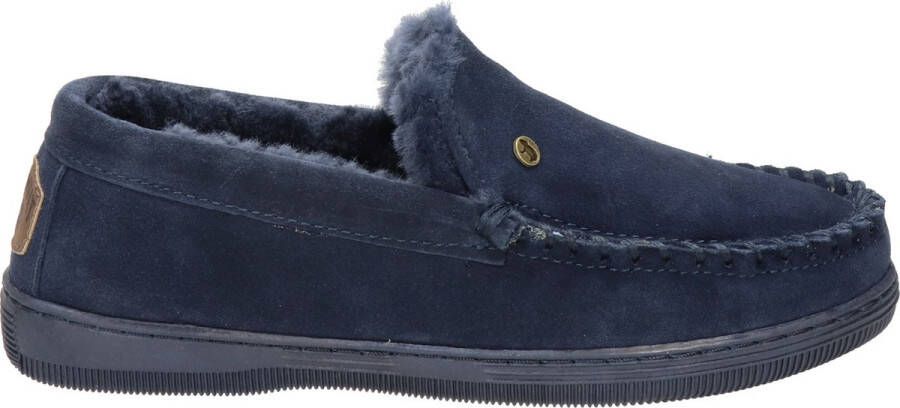 Warmbat Australia Grizzly suède pantoffels donkerblauw - Foto 5