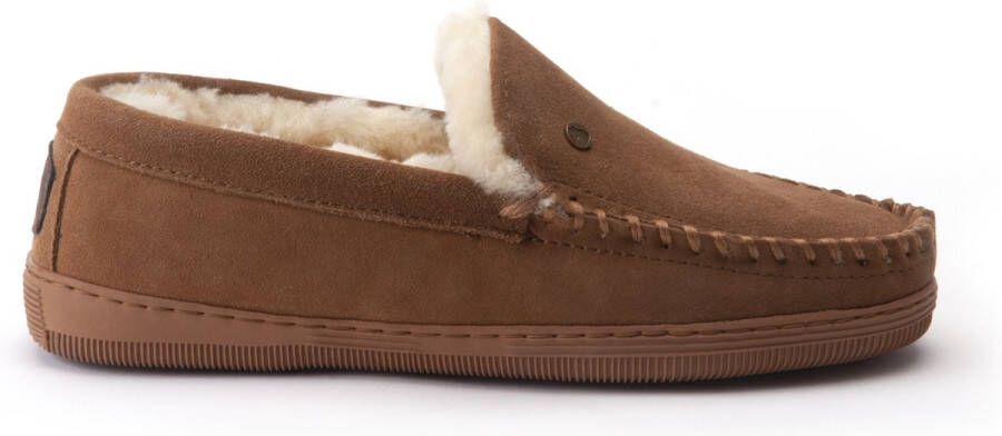 Warmbat Grizzly Men Suede Heren Sloffen Cognac