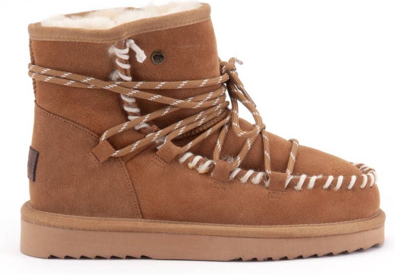 Warmbat Kalbarri Suede lace boot Dames Laarzen Cognac