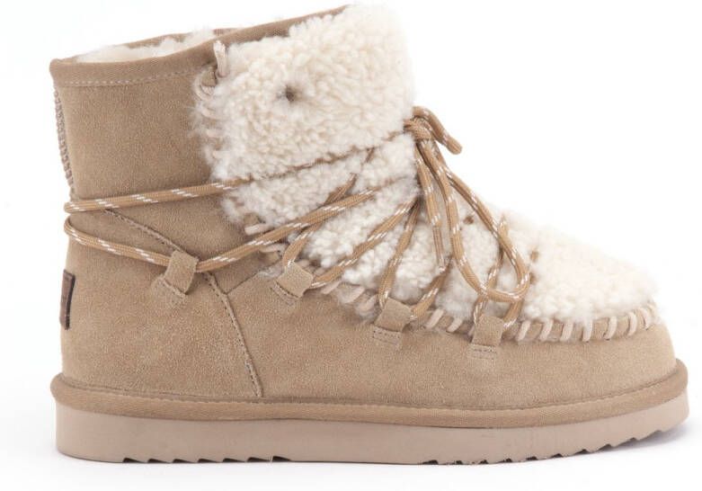 Warmbat Kalbarri Suede lace curley ol boot Dames Laarzen Ecru