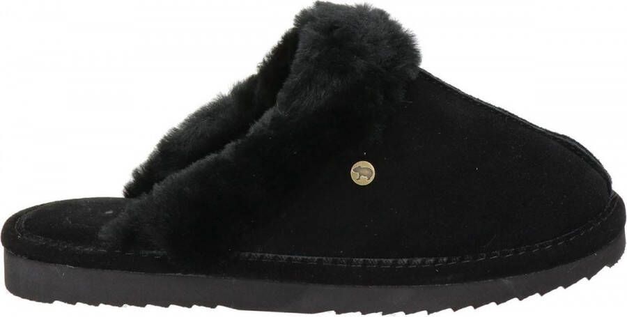 Warmbat Lismore Suede Dames Pantoffels Black