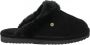 Warmbat Pantoffels Dames Sloffen Instappers Wol Harde zool Open hiel Lismore Zwart - Thumbnail 2