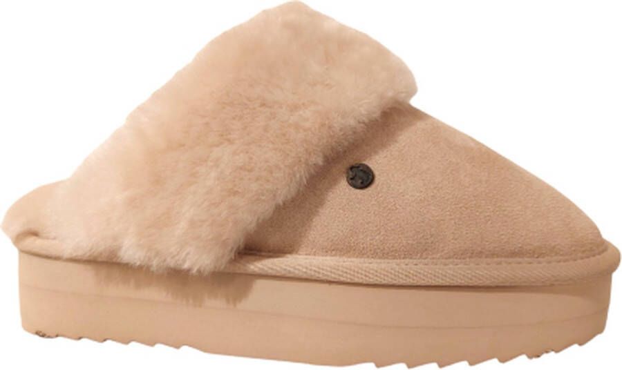 Warmbat Pantoffels Flurry Plateau FLS371054 Beige