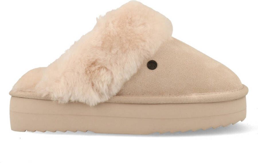 Warmbat Flurry Plateau Pantoffels beige Suede Dames