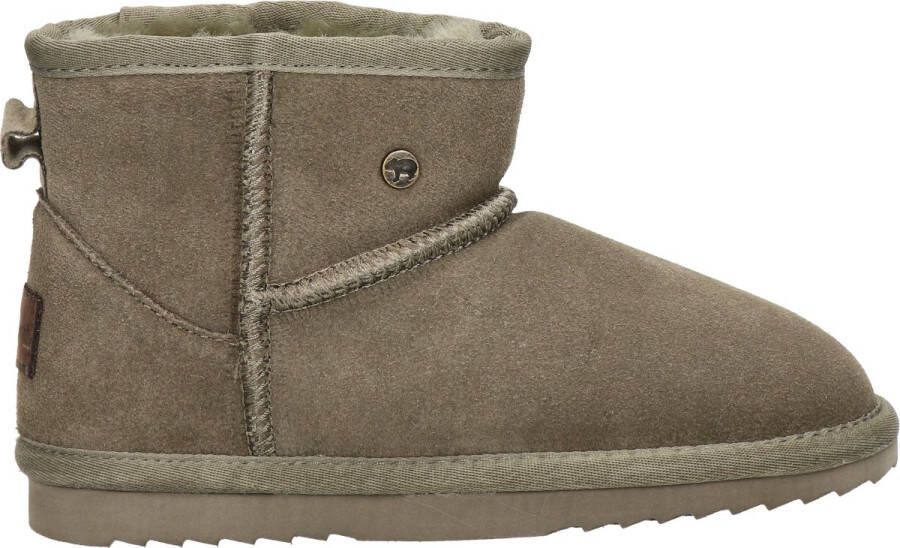 Warmbat Australia Wallaby gevoerde suède enkelboots kaki Groen Suede 33