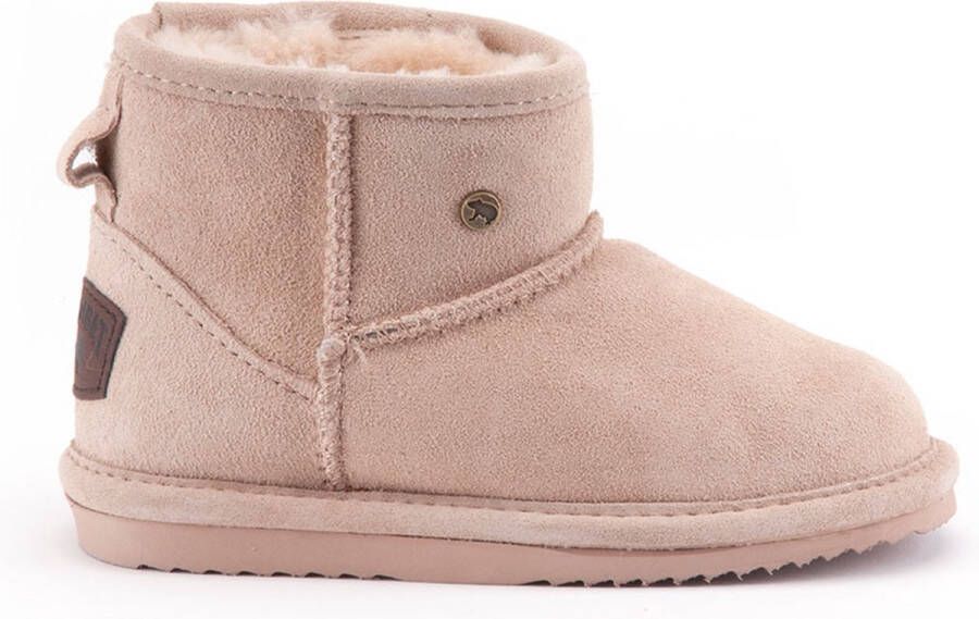 Warmbat Wallaby kids suede boot bontvoering (35 Kleur Roze )