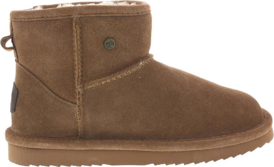 Warmbat Wallaby Women Suede Boot Cognac Pantoffels Boots Cognac Suede Dames Cogna