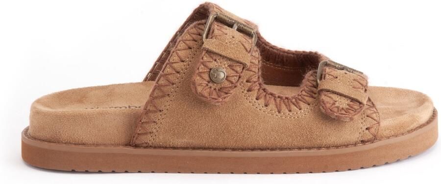 Warmbat Bendigo Suede Dames Sandalen Cognac