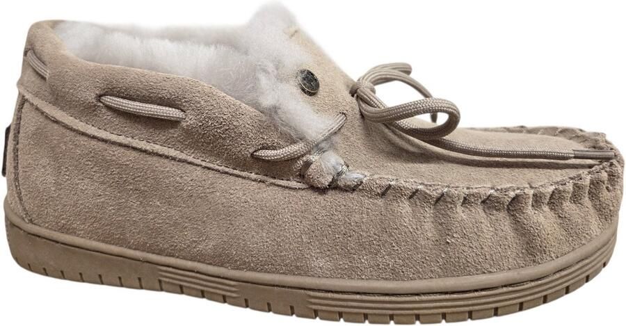 Warmbat Bunya Women Suede Taupe Pantoffels Dichte Sloffen Taupe Suede Dames Taupe