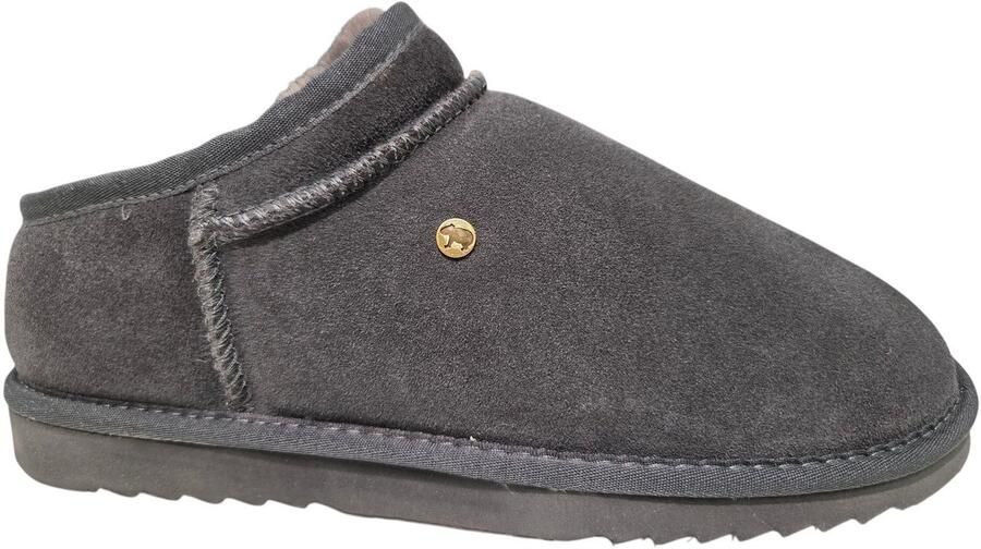 Warmbat Conner Men Suede Charcoal gesloten Pantoffels Donker Grijs