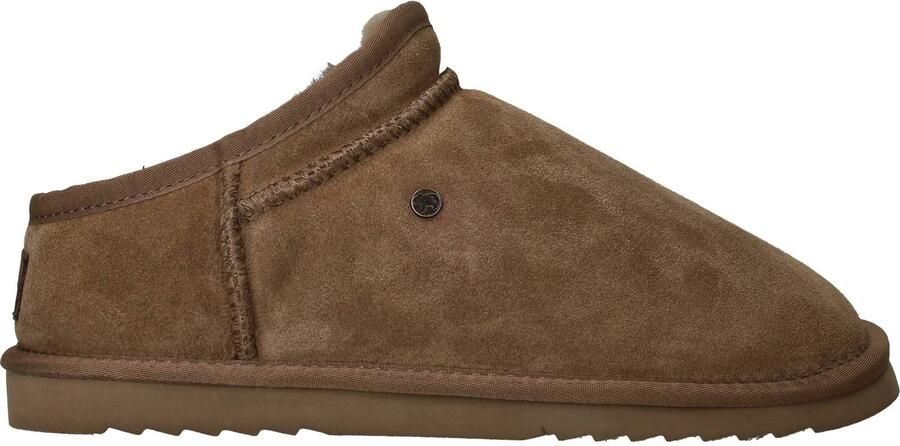 Warmbat Conner Men Suede Heren Sloffen Taupe Bruin