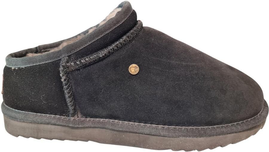 Warmbat Conner Zwarte Dichte Heren Pantoffels