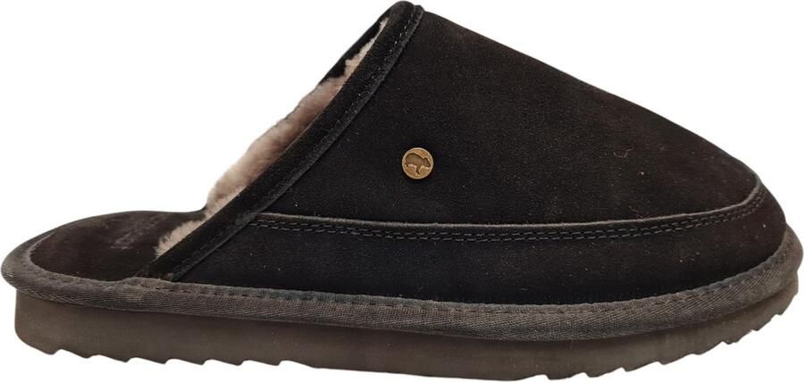 Warmbat Elegante Suède Pantoffels voor Heren Black Heren