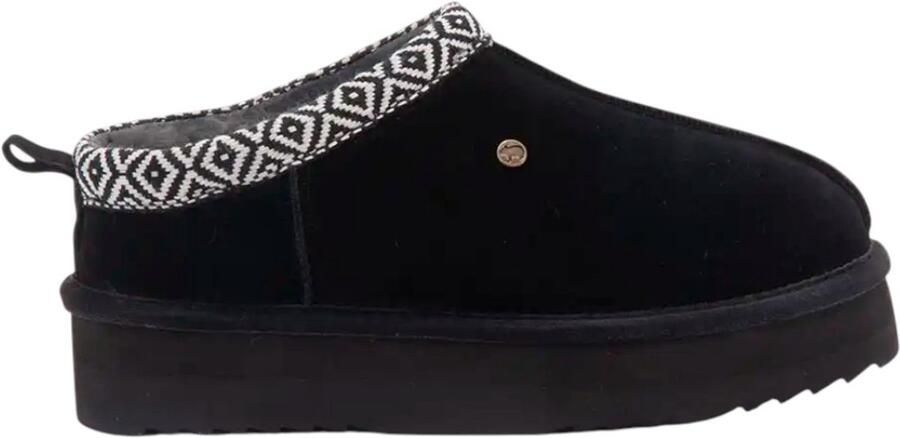 Warmbat Dames Mocassin Zwart KYN3713 99 Kynuna Plateau Tape