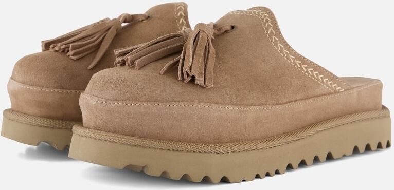 Warmbat Drysdale Exclusief Muiltjes taupe Suède