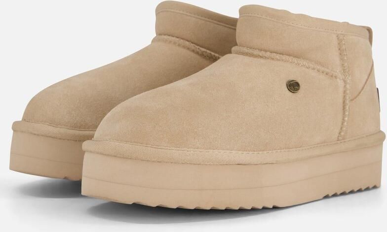 WARMBAT Vachtlaarzen Dames Durack Leer Beige - Foto 3