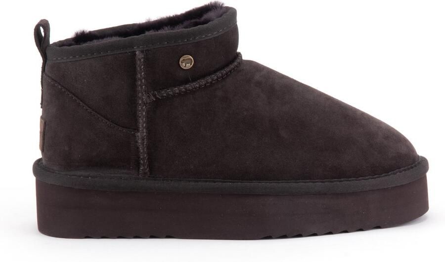 Warmbat Durack Suede Boot Plateau Dames Laarzen Choco