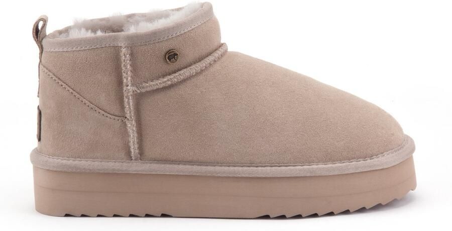 Warmbat Durack Suede Boot Plateau Dames Laarzen Taupe