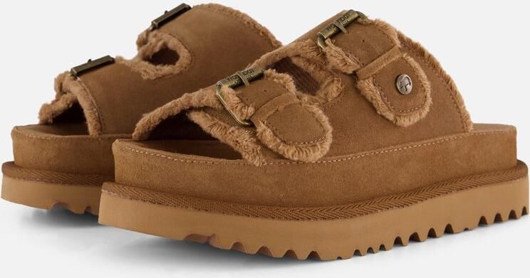 Warmbat Dysart Suede Dames Sandalen Cognac