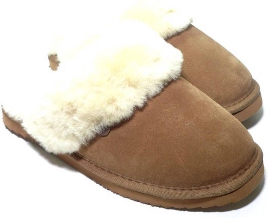 WARMBAT Pantoffels Dames Flurry Maat: 38 Materiaal: Suède Kleur: Cognac - Foto 4