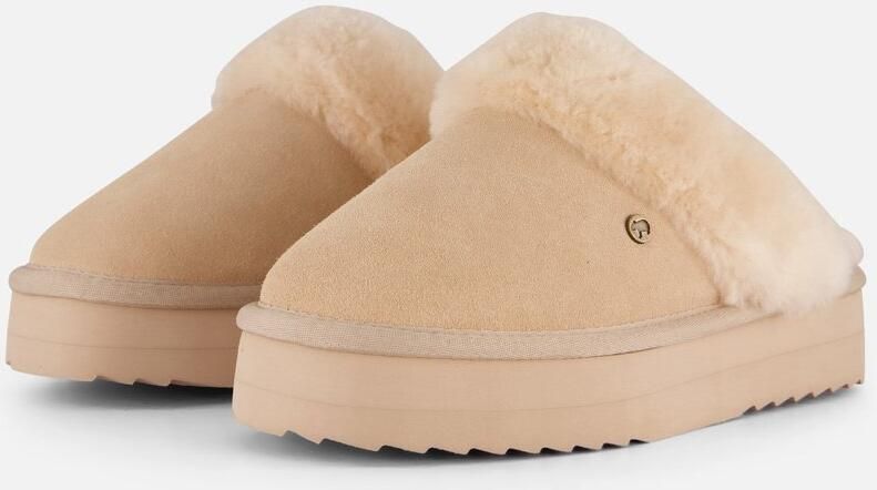 Warmbat Flurry Plateau Pantoffels beige Suede Dames - Foto 5
