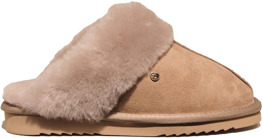 Warmbat Geelong Taupe sloffen