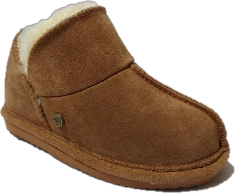 Warmbat Australia Willow suède pantoffels cognac kids Bruin Jongens Meisjes Suede 35 - Foto 7