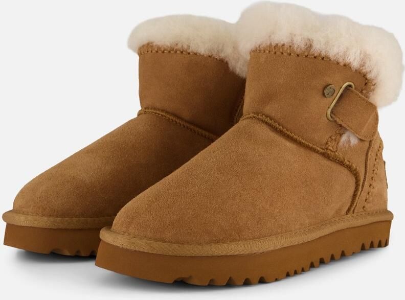 Warmbat Langlo Winterboots cognac Suede Dames