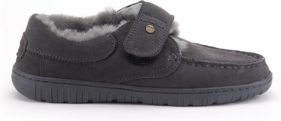 Warmbat Melton Suede Heren Pantoffels Dark grey