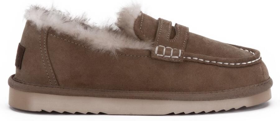 Warmbat Mildura suede TW Mud Sand Dames Loafers Beige