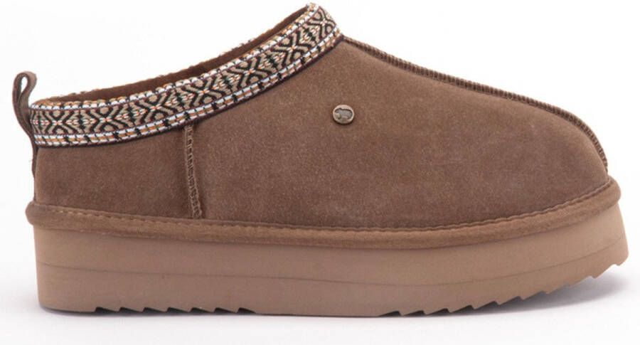 Warmbat Pantoffel Women Kynuna Suede Plateau Tape Mud