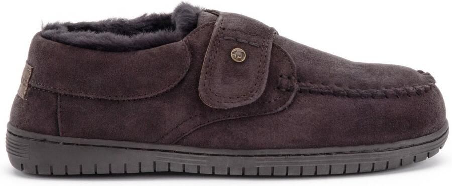 Warmbat Smithon Suede velcro Heren Sloffen Bruin