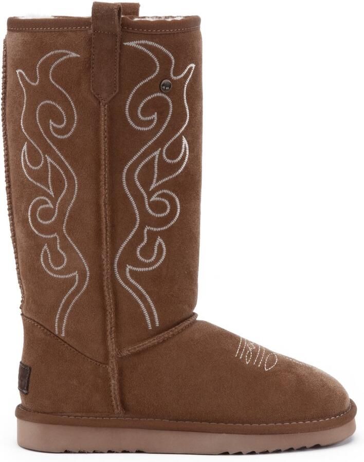 Warmbat Tamala Suede boot Western Dames Laarzen Cognac
