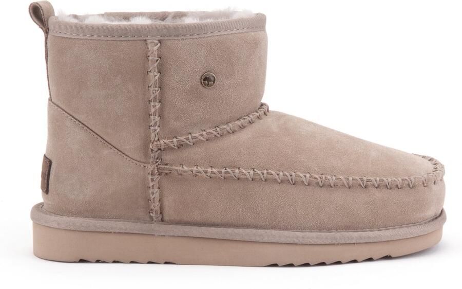 Warmbat Wallaby Suede boot Stitch Dames Laarzen Taupe