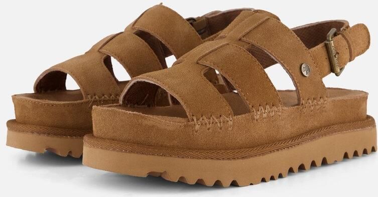 Warmbat Wenlock Suede Dames Sandalen Cognac