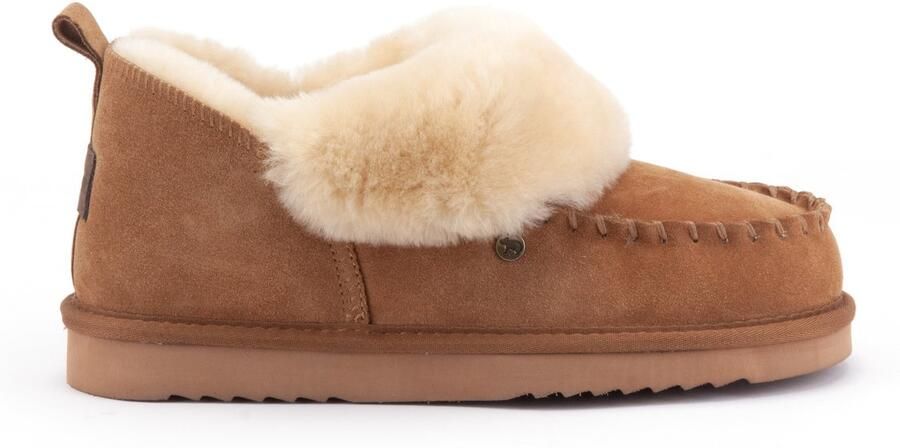 Warmbat Wiluna Suede Dames Sloffen Cognac