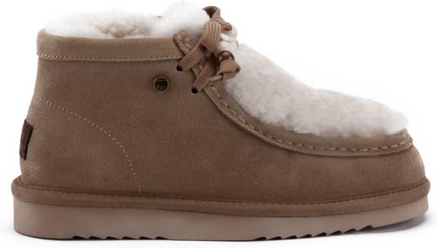 Warmbat Yeppoon Suede boot Curley Wool Dames Laarzen Ecru