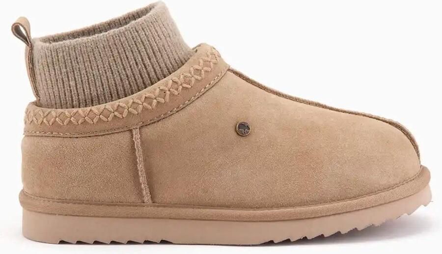 Warmbat Zanthus Pantoffel Dames wollen pantoffel Stone