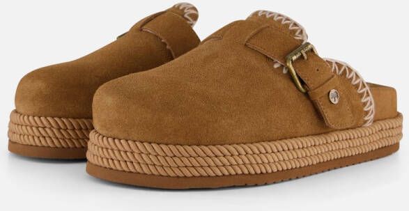 Warmbat Warrego Slippers cognac Suede Dames