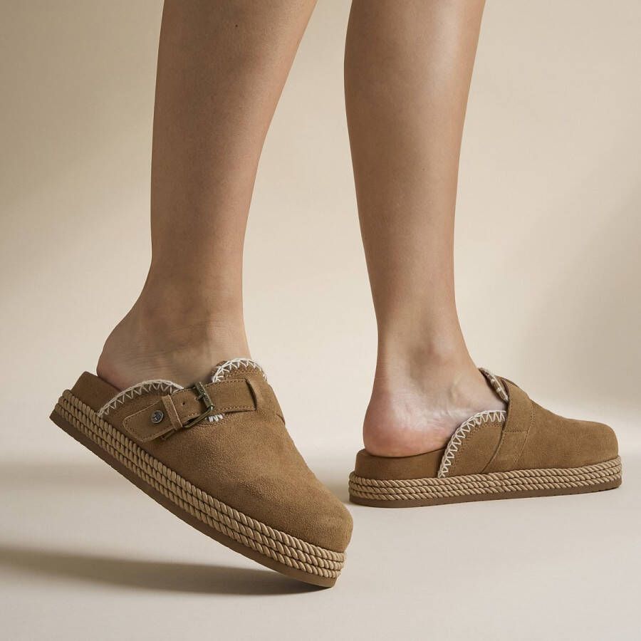 Warmbat Warrego Slippers cognac Suede Dames